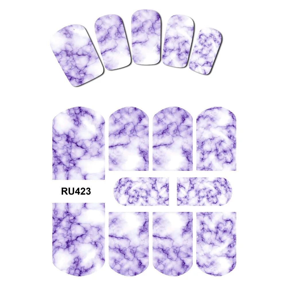 UPRETTEGO NAIL ART BEAUTY WATER DECAL SLIDER цветные наклейки на ногти мраморный камень абстрактный