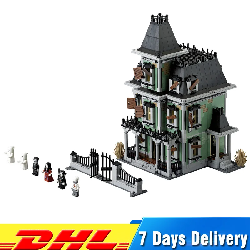 

IN Stock LEPIN 16007 2141Pcs Monster fighter The haunted house Model Building Model Moc Legoings 10228 Blocks Bricks Toys