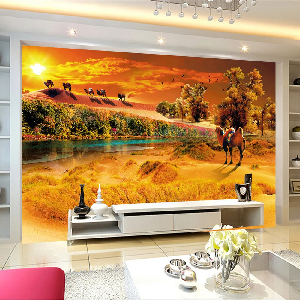 

Custom Photo Wall Paper Modern Minimalist Desert Nature Landscape HD Photography Background Living Room Wall Mural Wallpaper 3D