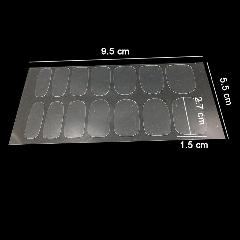 50 шт экологический клей для защиты ногтей, полностью прозрачный защитный стикер, легко покрывающий, прозрачный стикер 14 шт/лист