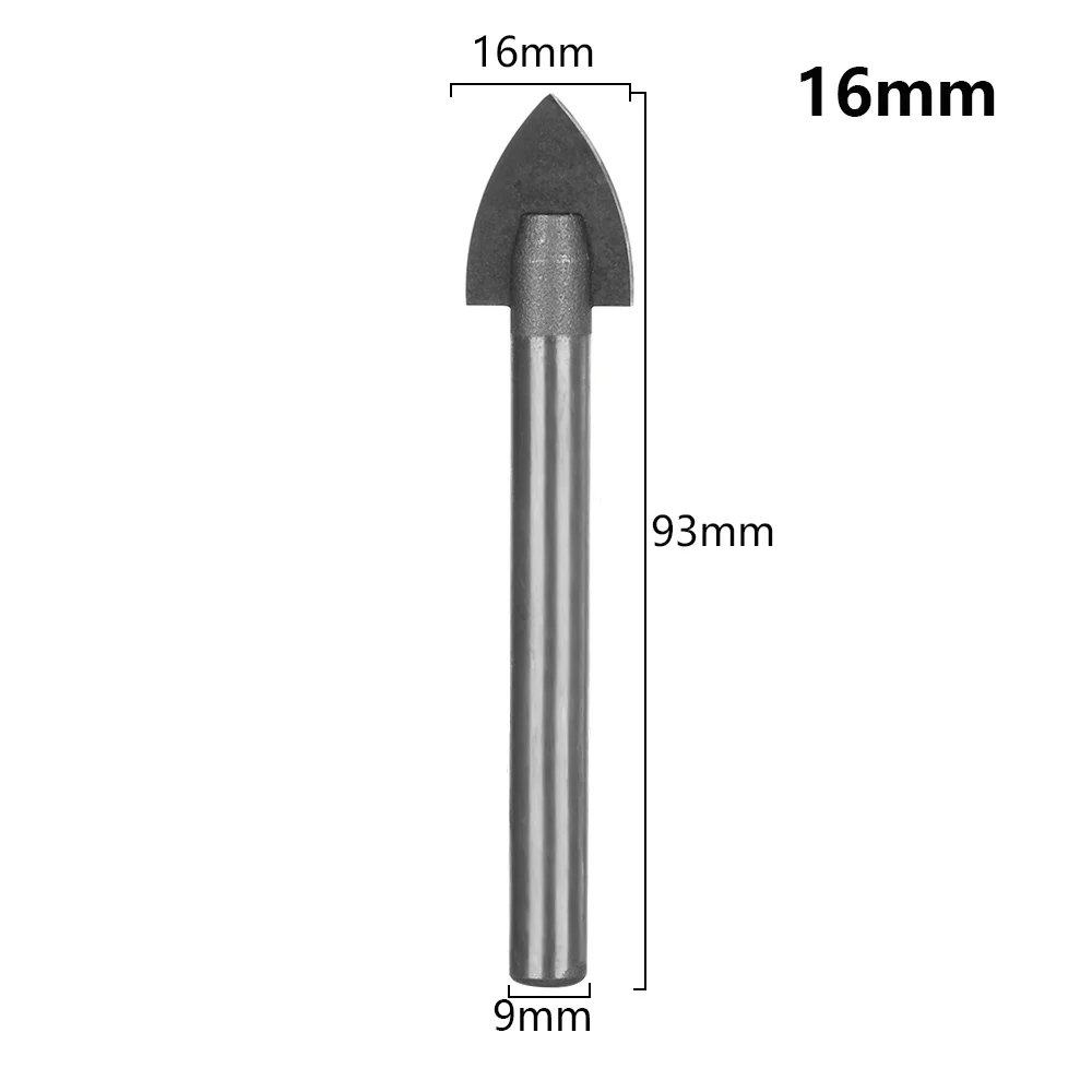 1 шт сверло 3/4/5/6/8/10/12/14/16 мм Профессиональный Керамика/плитка/Мрамор/зеркало Стекло Мощность инструмент Твердосплавный Наконечник сверла по металлу с ручной инструмент - Цвет: 16mm
