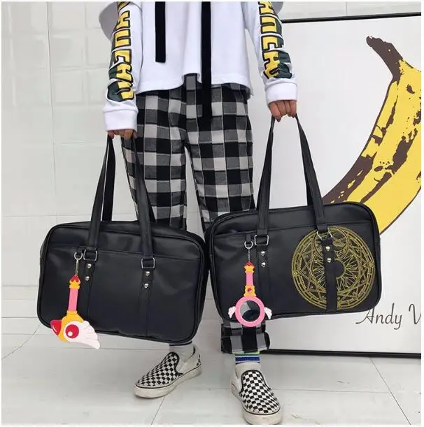 

1 piece Card Captor Sakura School Bag Messenger Sakura Shoulder Bag Cosplay Props hang with cute pendent