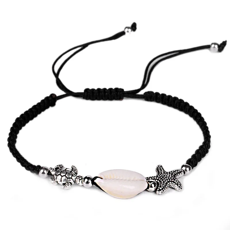 

Hand Knitting Vintage Boho Bracelet Set for Women Girl Bohemian Shell Tassel Beads Bracelets Bangles Female Fashion Jewelry