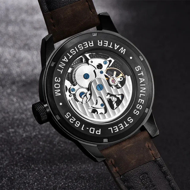 Fashion Pagani Leather Tourbillon Watch 5