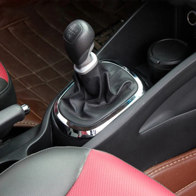 

Car styling ,ABS chrome trim Car Gear head sticker style Gear Shift decoration cover Fit For KIA RIO K2 2011 2012 2013 2014