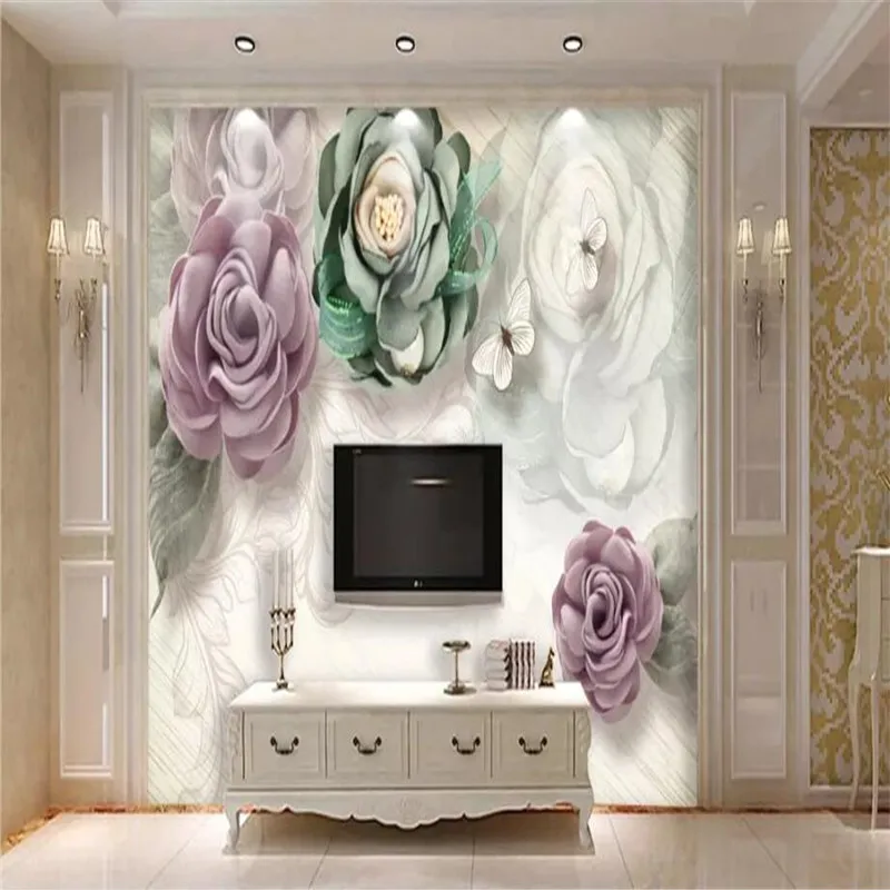 European stereo flower sofa TV background wall professional production mural factory wholesale wallpaper mural poster photo wall European stereo flower sofa TV background wall professional production mural factory wholesale wallpaper mural poster photo wall