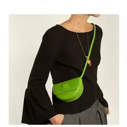 Брендовая мини полукруглая седельная сумка однотонные сумки женские известные бренды сумки через плечо для женщин сумка кошелек 2019