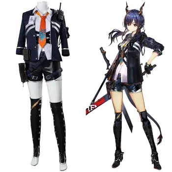 

Game Arknights Cosplay Chen Costume Outfit Full Set Uniform Adult Halloween Carnival Costume Custom Women