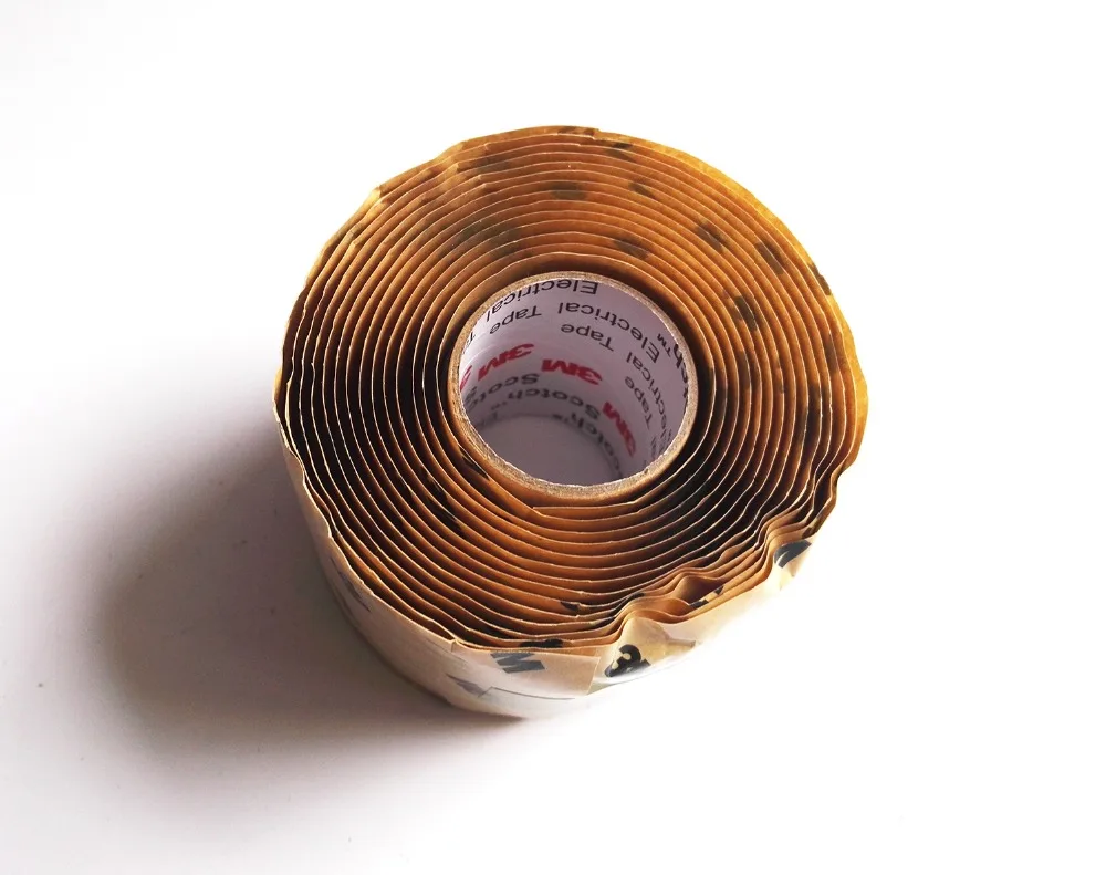 Electrical Insulation Tape 50mmx3Mx1.65mm black 3M 2228# Rubber Mastic Tape 