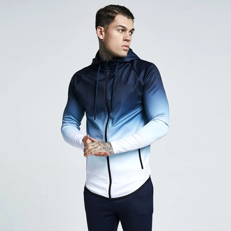 Fashion Men Hoodies Compression Hoody Crossfit Sweatshirts Mens Quick drying Jersey Male