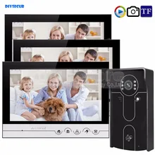DIYSECUR 9inch Video Record Photograph Video Door Phone Doorbell Waterproof HD RFID Camera Home Security Intercom