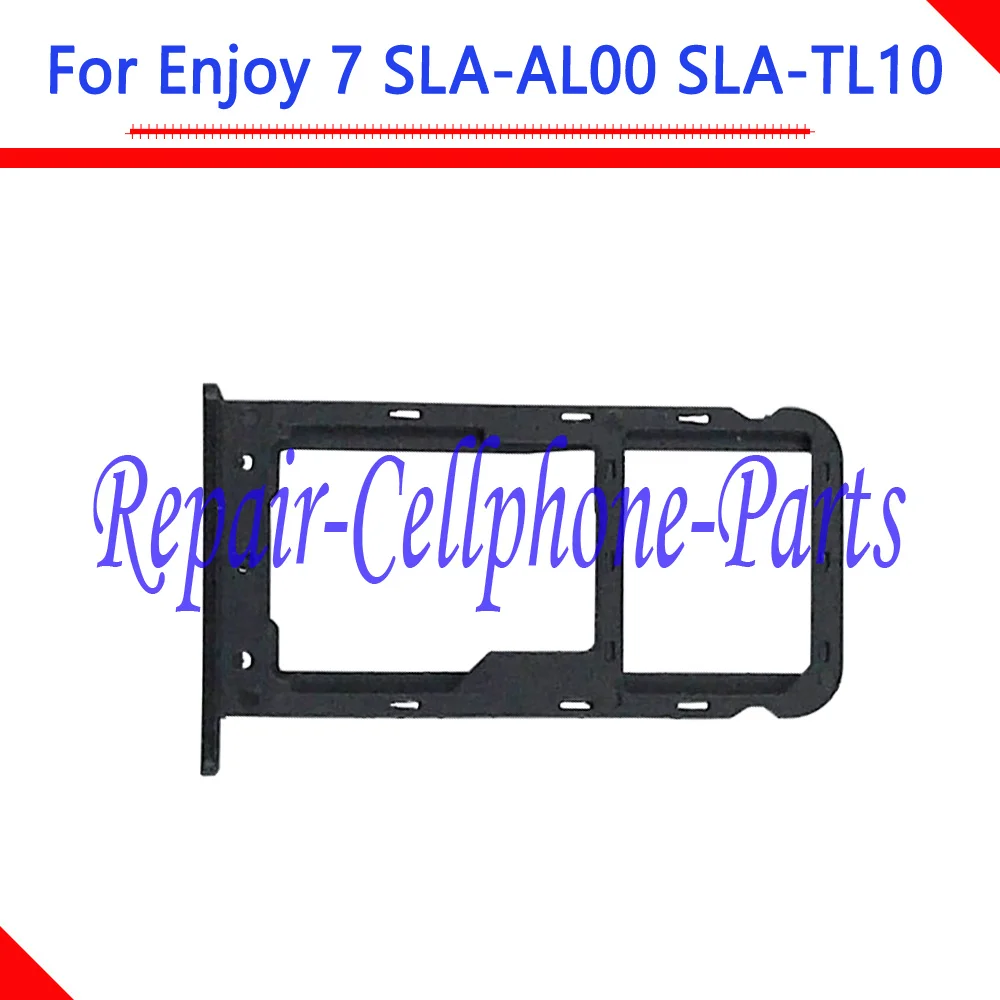 

New Sim Card Tray Micro SD Card Holder Slot Adapter Parts Sim Card Adapter For Huawei Enjoy 7 SLA-AL00 / SLA-TL10 Free Shipping