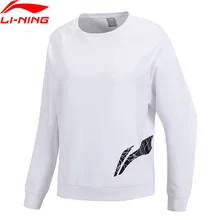 Li-Ning женский тренировочный свитер свободный крой 70% хлопок 25% полиэстер 5% спандекс Подкладка Спортивная Толстовка Топы AWDP118 WWW1025