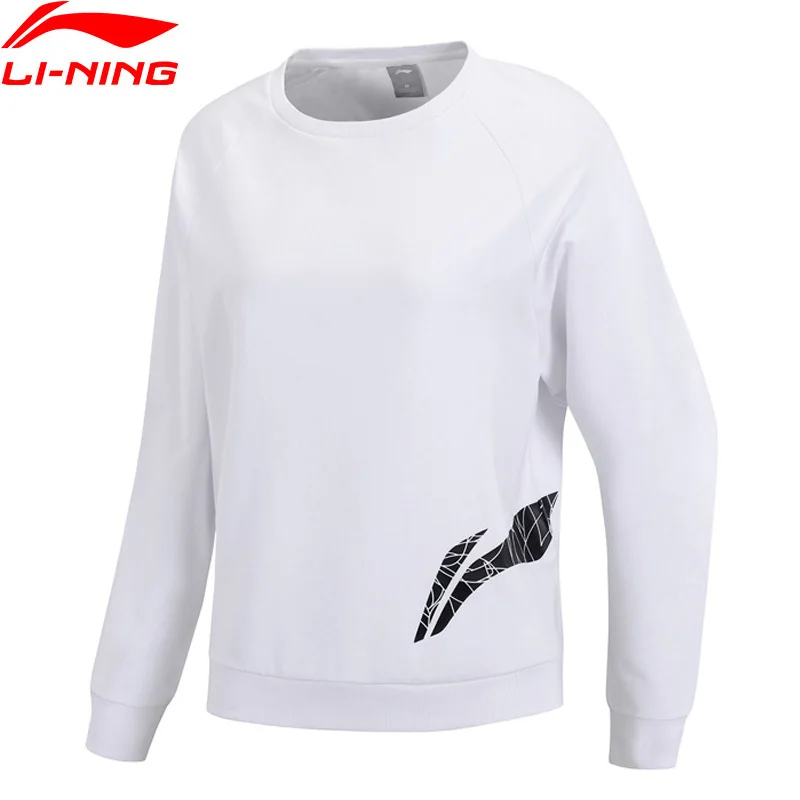 Женский тренировочный свитер Li-Ning свободный спортивный из 70% хлопка 25% полиэстера