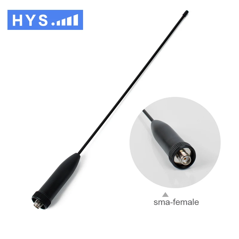 HYS 5 шт. TC-R811 SMA-Female 2 м/70 см Двухдиапазонная мягкая осевая штыревая антенна для
