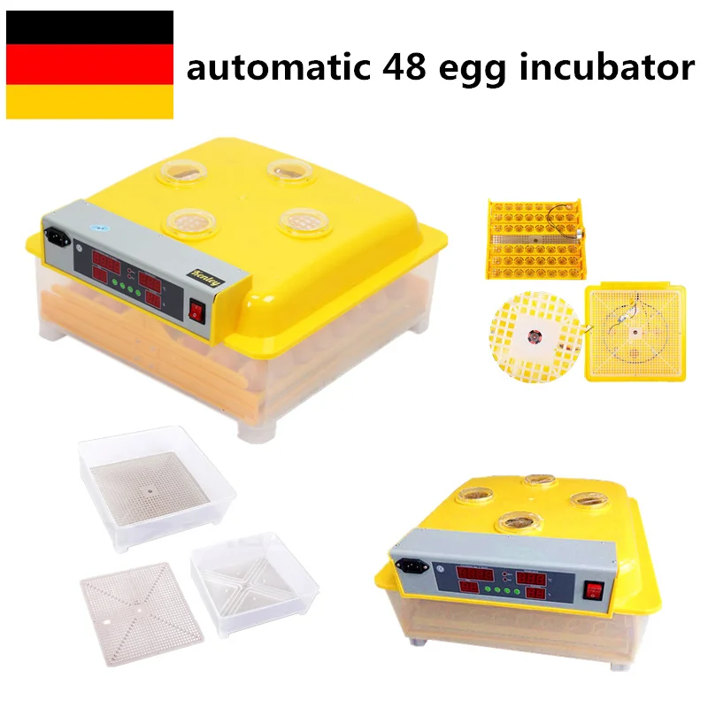 

48pcs Eggs Incubator 80W Digital Temperature Automatic Hatchery Machine Hatcher for Hatching Chickens