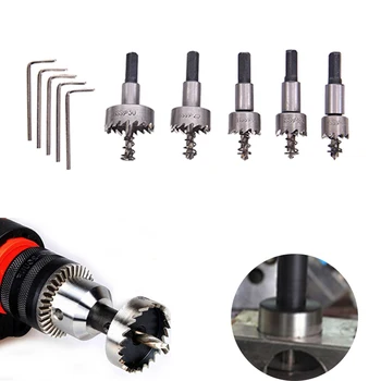 

5pcs/lot New 16-30mm Hole Saw Drill Bits Carbide Tip HSS Drills For Stainless Steel Metal Alloy Wood Drilling Hole Cutter Tools