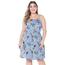 WHZHM Strap Plus Size 3XL 4XL Sexy Dress Women Pineapple Printed Beach Loose Casual Big Size Bohemian Summer Mini Dress Femme WHZHM Strap Plus Size 3XL 4XL Sexy Dress Women Pineapple Printed Beach Loose Casual Big Size Bohemian Summer Mini Dress Femme