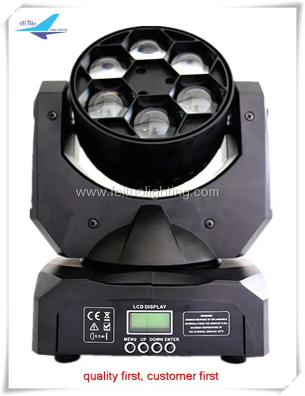 

4/lot/case moving head dj light 6x15w rgbw 4in1 beam moving head light Dj music equipment