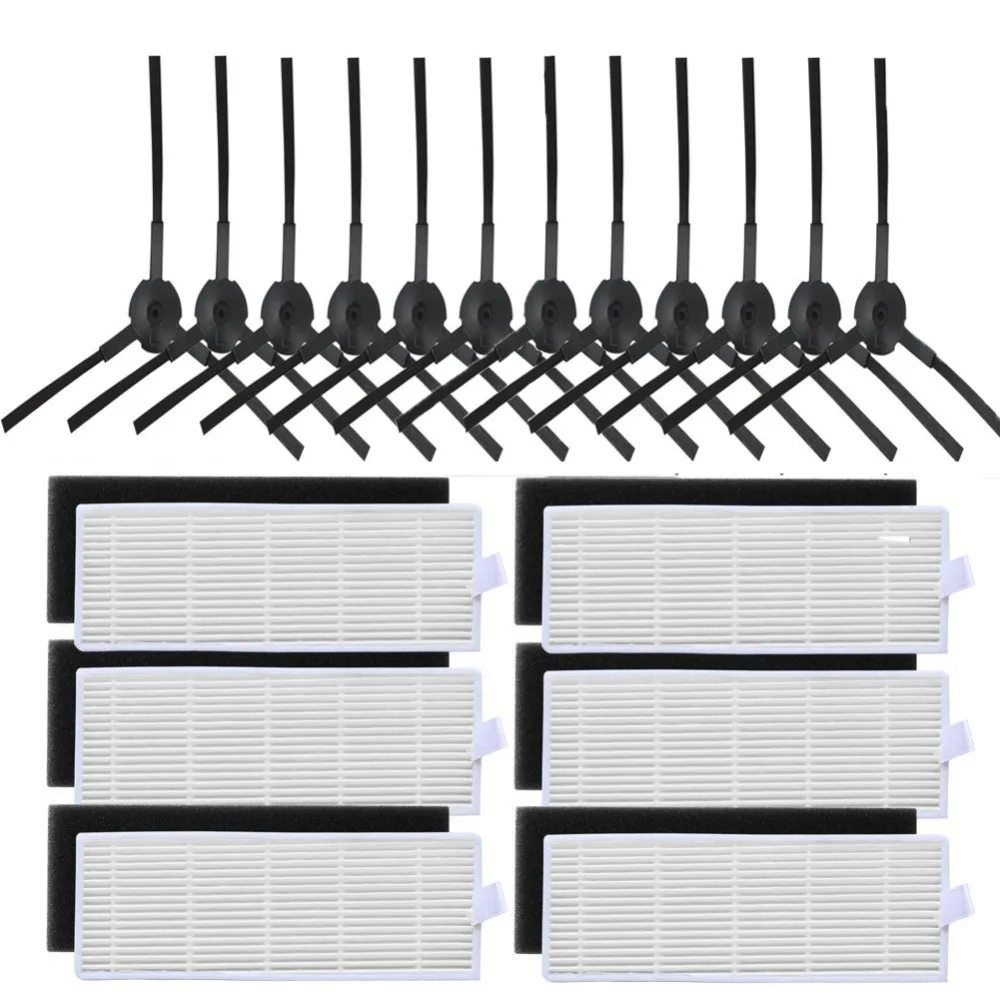 

24pcs/lot HEPA filter & Sponge Filters & side brush replacements for ilife A6 A4 A4s vacuum cleaning brush filter parts
