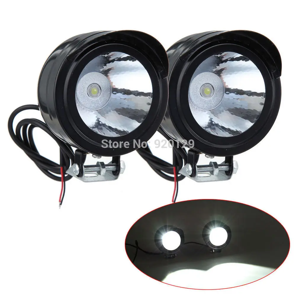 

2Pcs LED Fog Light Motorcycle Headlight 12V 3W Front Driving Spot Light Lamp for SUV ATV Auto Car Motorbike Universal UNDEFINED