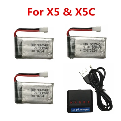 3,7 V 800 мА/ч, 25C Батарея для SYMA X5 X5C X5S X5SW X5HW X5HC X5UC X5UW для радиоуправляемого дрона квадрокоптера запасные Бетти Запчасти 3,7 v 902540#4 - Цвет: Красный