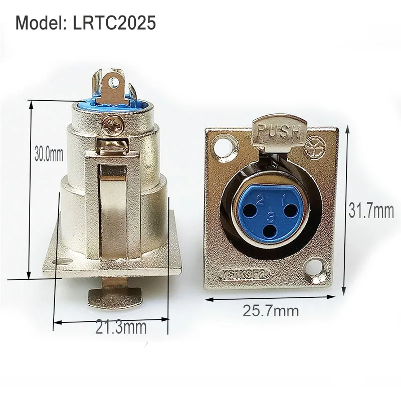 10 шт./партия 3 PIN Женский XLR Панель Шасси для стоек Push-type XLR Jack Разъем