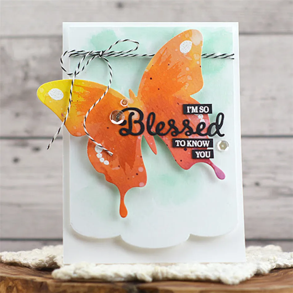

Eastshape 2PCS Butterfly Pattern Metal Cutting Dies Animal Scrapbooking Embossing Cut Stencils For Beautify Festival Card Stamp