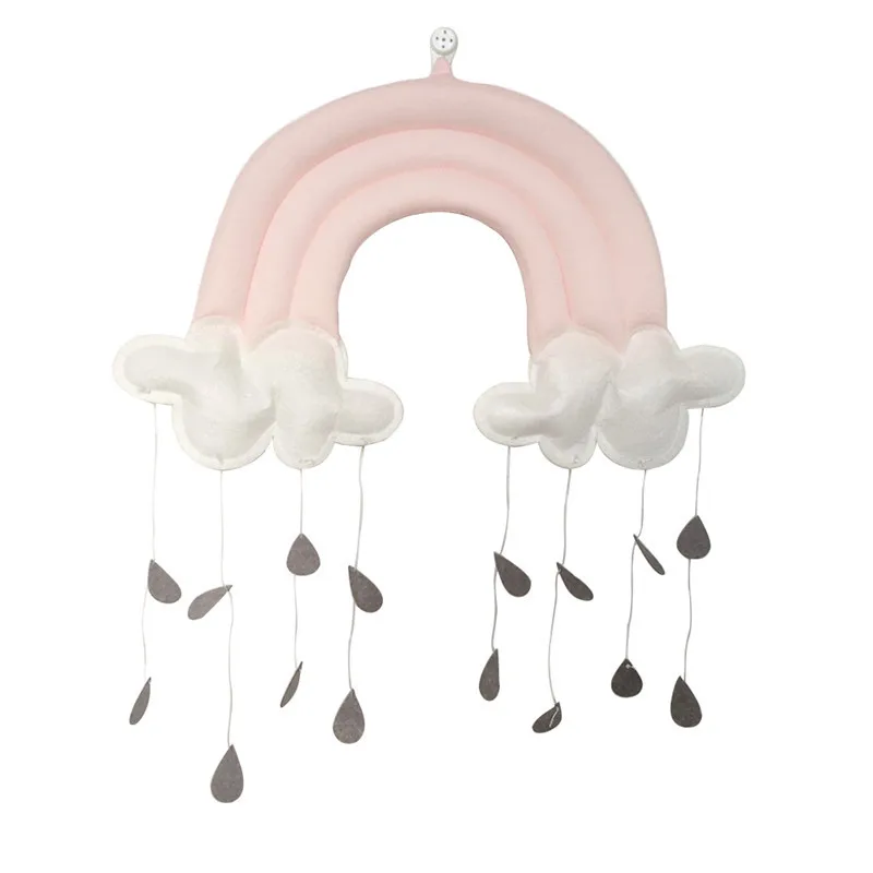 Baby Crib Decor Toy Cotton Cloud Shape Nursery Room Wall Hanging Decor for Kids