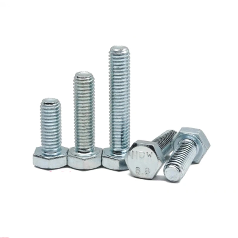 M8 Hex Screw hexagonal Bolts Screw Grade Galvanized 8.8 Length 12-100mm
