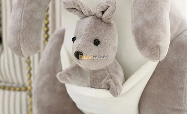 Fancytrader  New 28'' 70cm Giant Plush Stuffed Big Grey AU Kangaroo, 2 Colors! Free Shipping FT50253 (5)