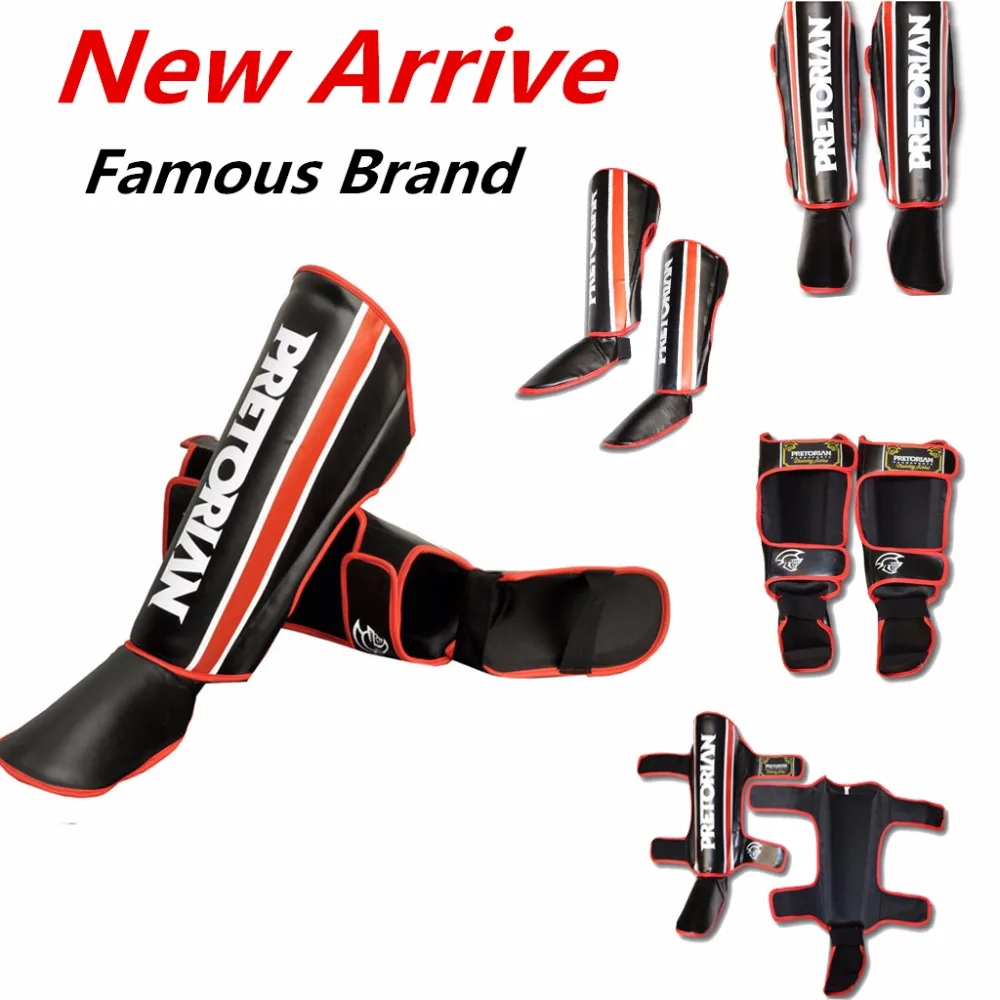 

2016 Pretorian Best Shin Protectors Sanda Kick boxing Leggings Shin Pads Karate Ankle Guard Muay Thai MMA Fighting Shin Guards