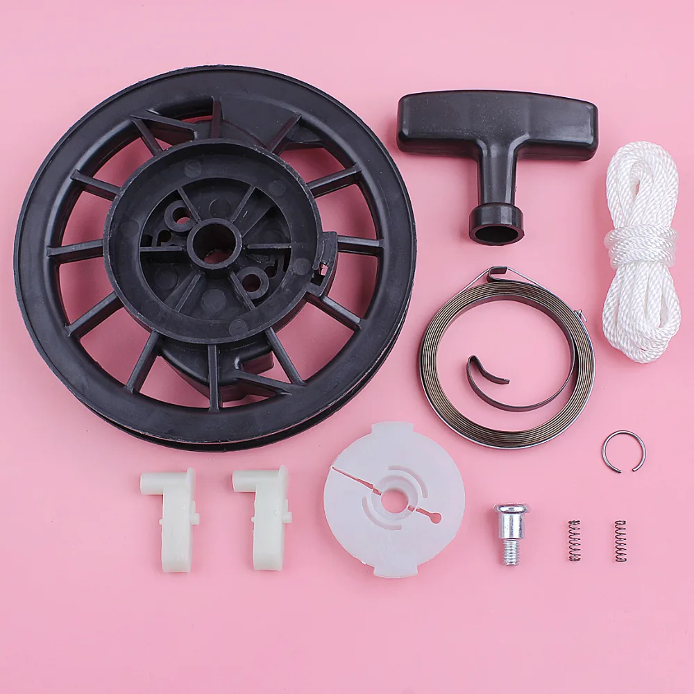 RecoilStarterPulleySpringHandleGripRopePawlKitForHondaGX120