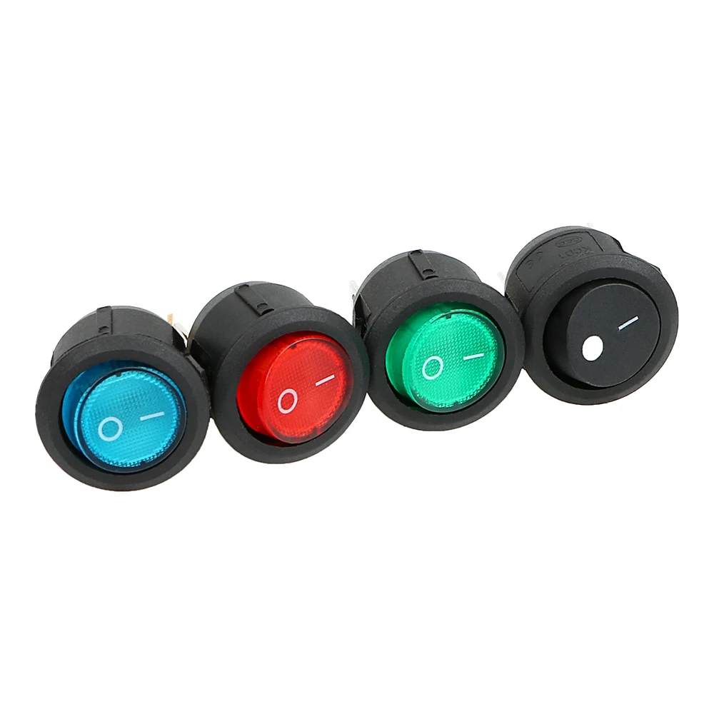

12V LED illuminated Car Dashboard Switch 4pcs/Set ON/OFF Round Rocker Switch