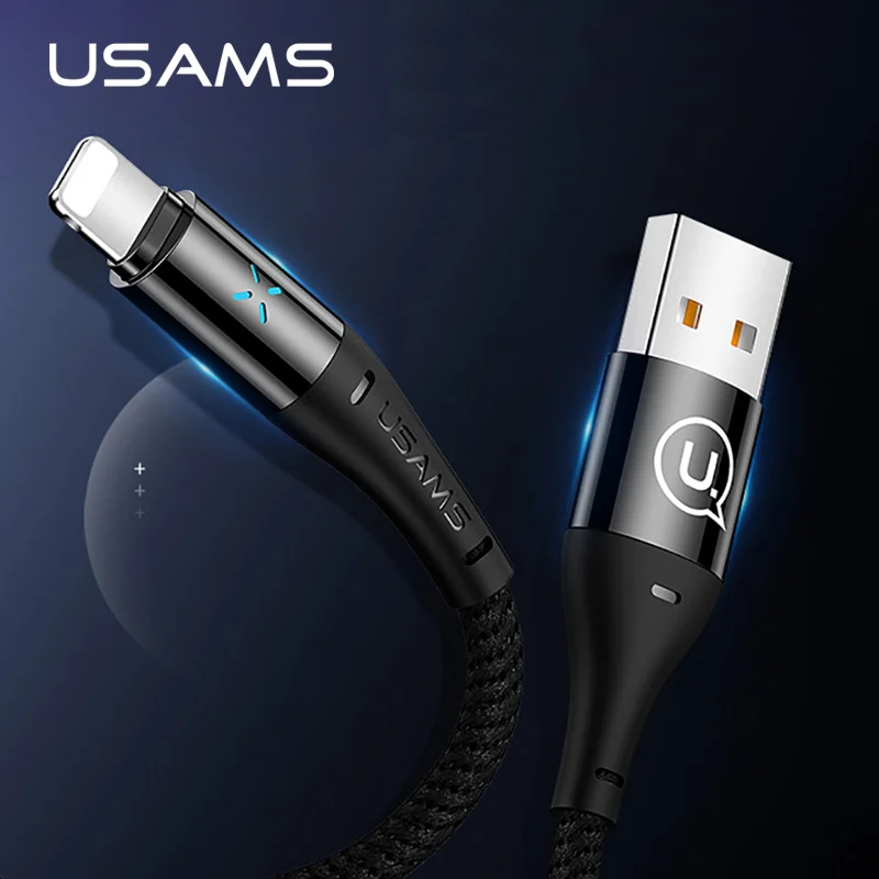 USB кабель для мобильного телефона iPhone 6 S USAMS 2A быстрой зарядки светодиодный
