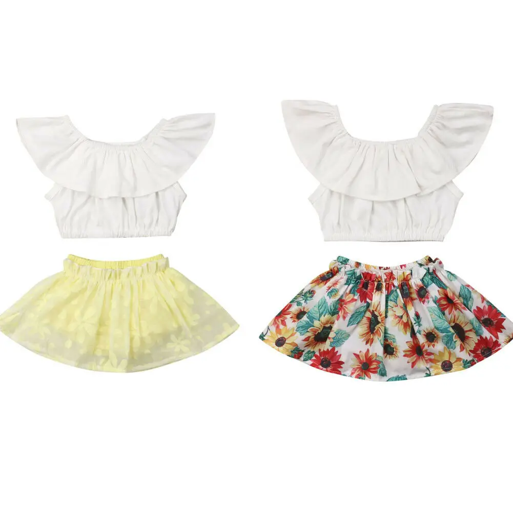 

Toddler Baby Girls Summer Short Sleeve T-Shirt Tops+ Shorts Pants Clothes Set
