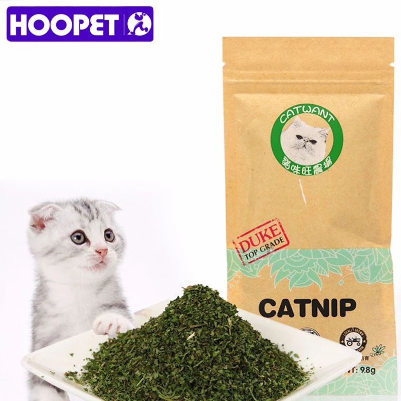 

HOOPET Cat Mint Natural Organic Premium Catnip 10g Cat Mint Menthol Flavor Cat Treats Funny Toy