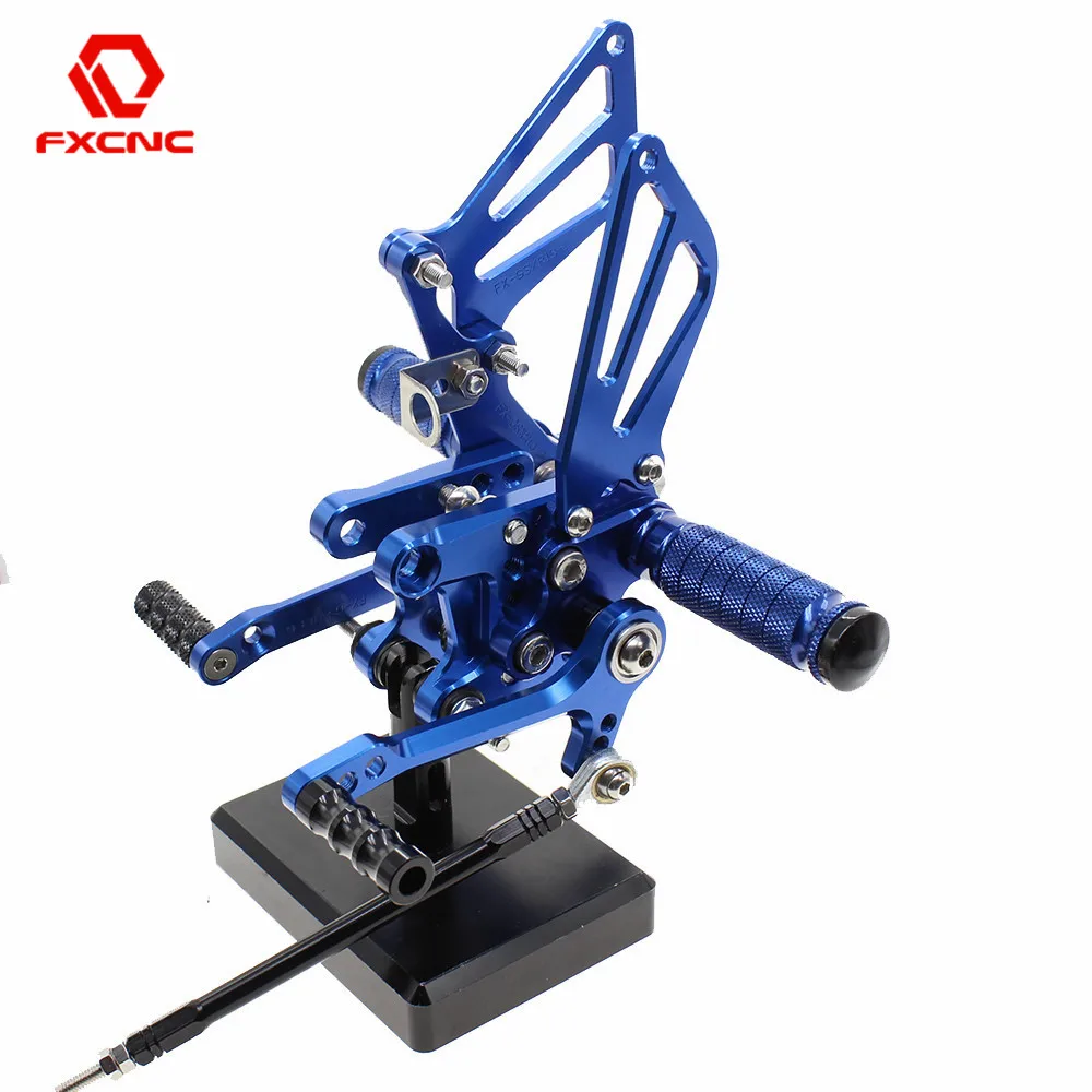 CNC Алюминиевые Регулируемые подножки для мотоцикла задний Набор ножная педаль
