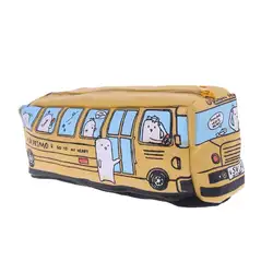 Милый школьный автобус пенал-конверт офисный канцелярский Органайзер сумка автомобильный Макияж сумка держатель пенал для девочек
