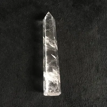 

Natural clear quartz crystal single point wand clear quartz spiit crystal point wand for healing MJP19010505