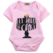 Cute Newborn Baby Girls Clothes Short Sleeve Letter Printed Bodysuit Jumpsuit Pink Outfits Sunsuit UK