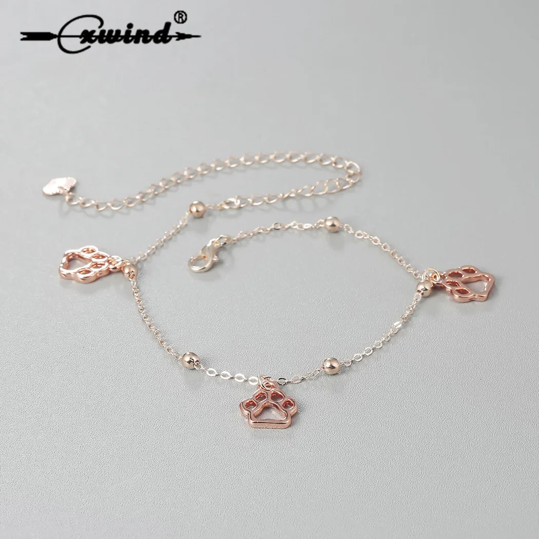 

Fashion Foot Leg Accessories Pets Bear Cat Dog's Paw Charm Anklets for Women Summer Ankle Bracelet Animal Love Pendant Jewelry