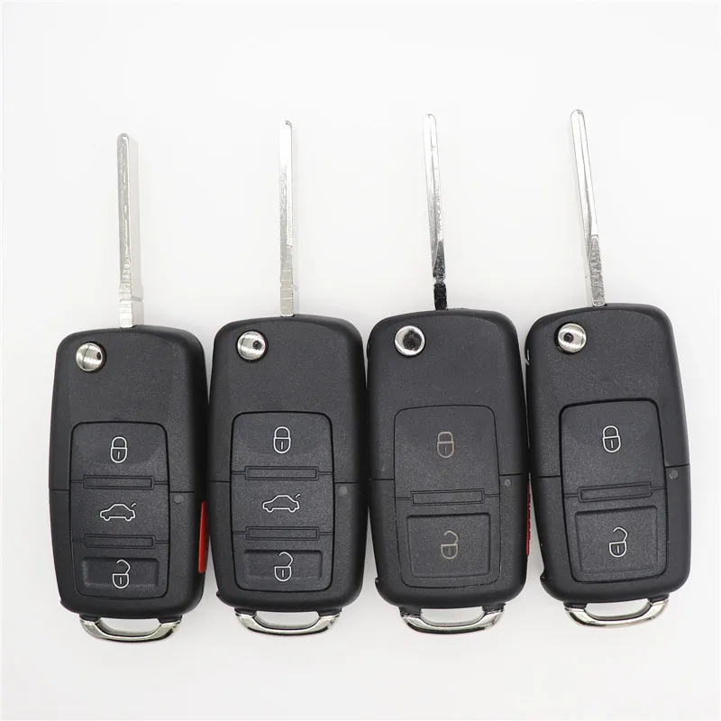 

AUTEWODE New Replacement 2 3 4 buttons Flip Remote key shell fits For Seat Altea Alhambra car key case cover fob for vw 1pc