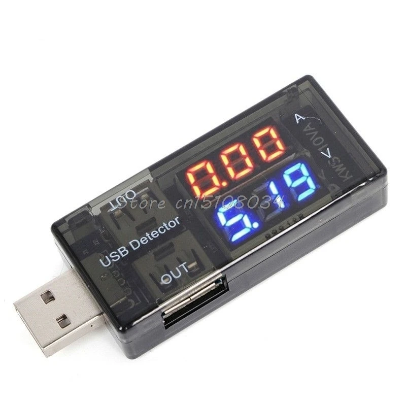 

USB Current Voltage Tester USB Voltmeter Ammeter Detector Double Row Shows S08 Drop ship