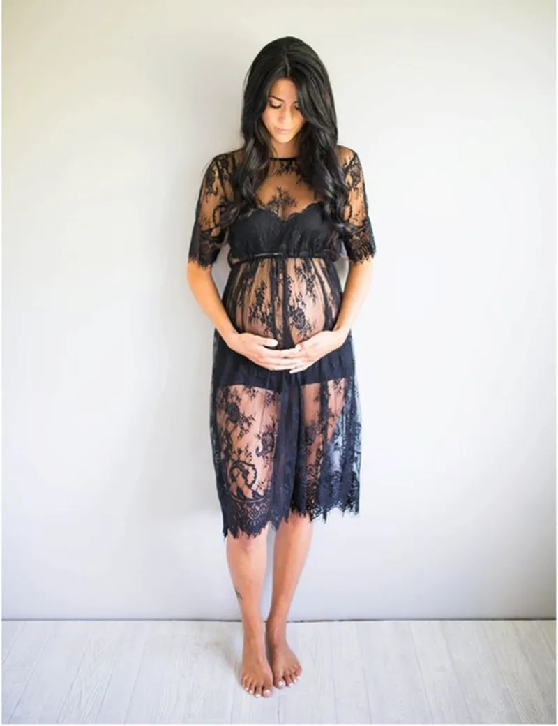 Le Couple Summer Maternity Dresses Lace Maternity Dress for Photography Pregnant Women Dresses Fancy Maternity Photo Shooting