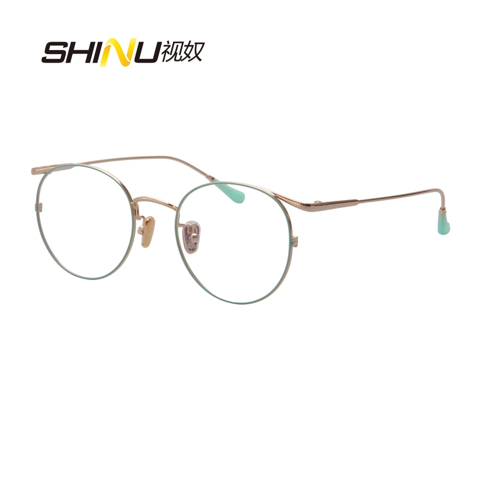 

SHINU Ultra Thin Metal Frame Anti Blue Light Multifocal Reading Glasses Women Men Presbyopia Eyeglasses SH046