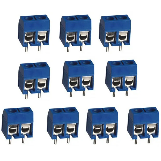 

A13 10pcs/Lot 2Pin Plug-in Screw Terminal Block Connector 5.08mm Pitch Through Hole VE164 P