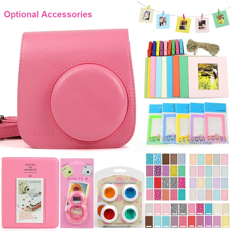 5 Color Camera Accssories Set for Fujifilm Instax Mini 9 Instant Film Camera, Including Carry Bag/Photo Album/Stickers/Lens etc.