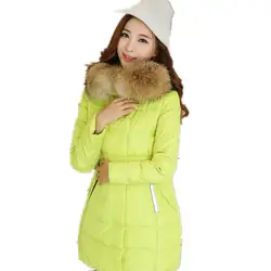 Зимняя куртка Для женщин хороший тонкий Для женщин Подпушка куртка с капюшоном зимняя куртка для Для женщин Мех животных зимнее пальто