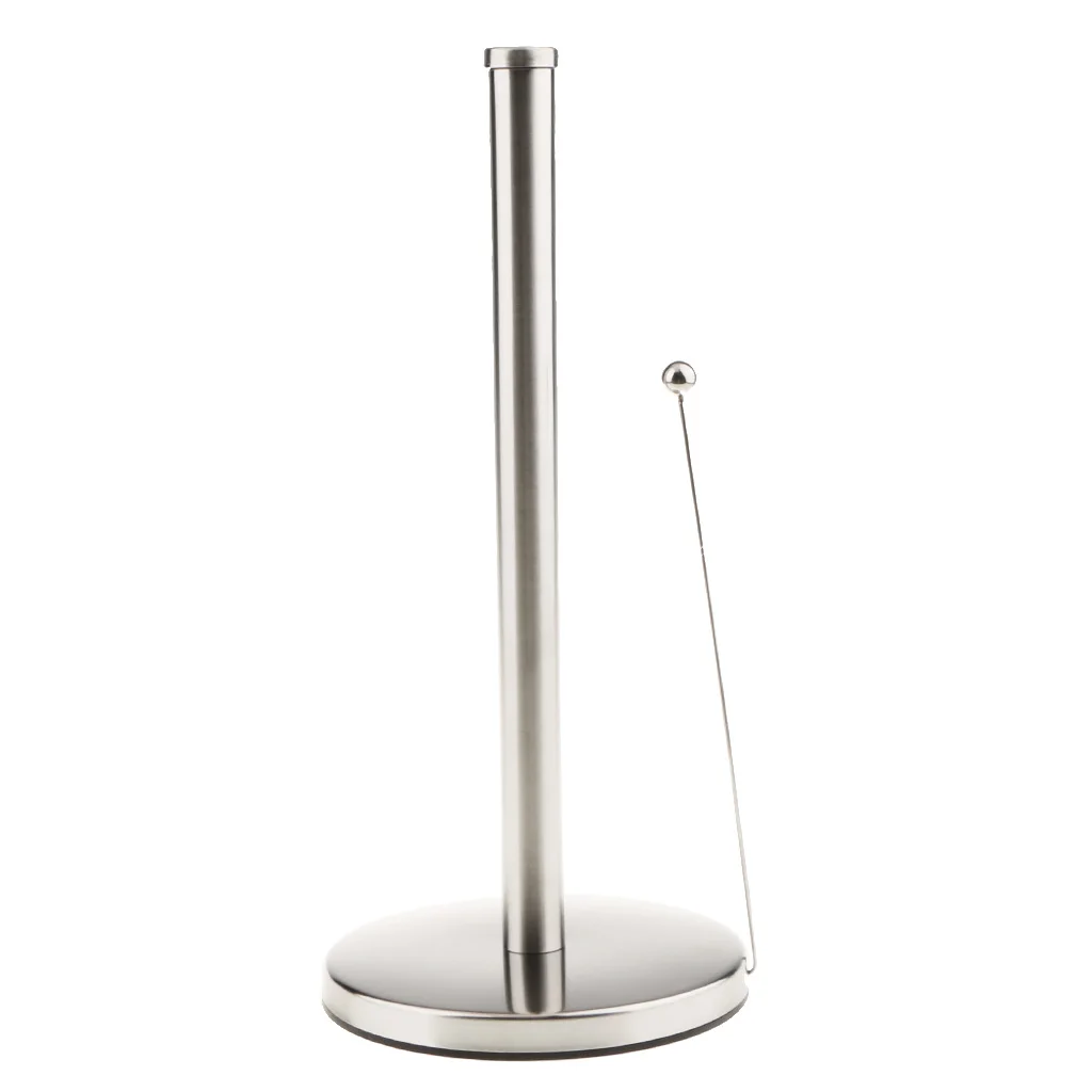 Creative Stainless Steel Counter Top Bath Toilet Tissue Paper Roll Holder Stand Organizer